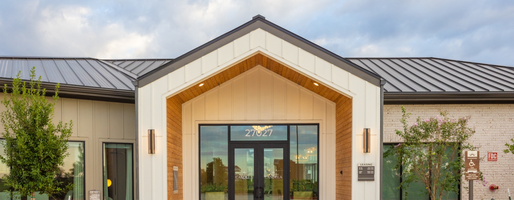 exterior of leasing office