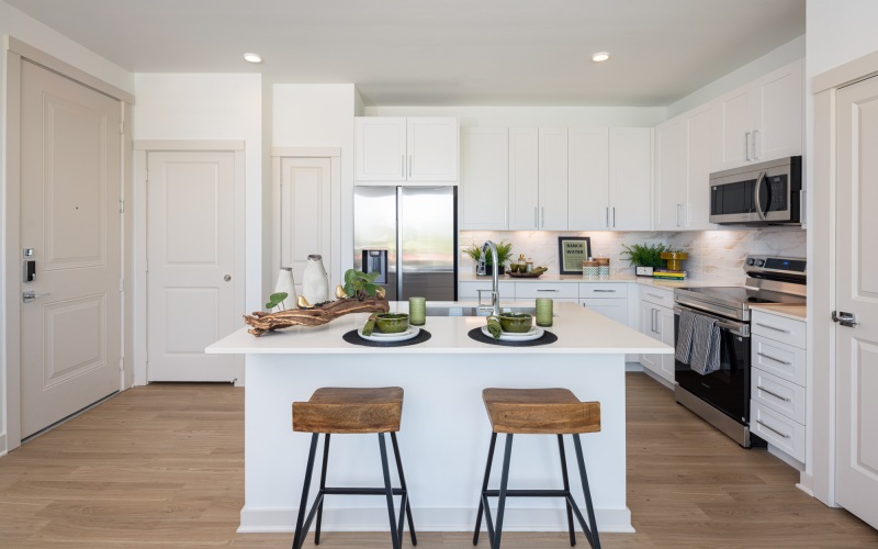 kitchen with island seating