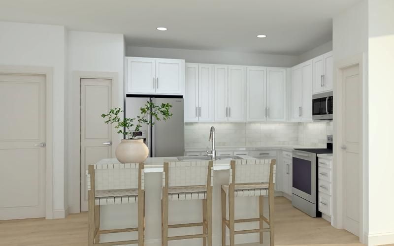 kitchen with island seating